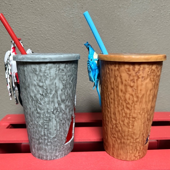 Avatar Fire & Ash Light Up Red Blue Tumbler Cups with Straws Regal Exclusive NEW - Picture 5 of 9